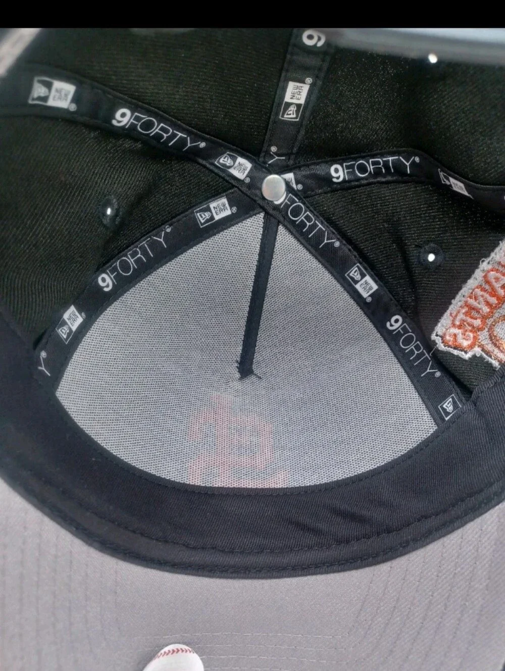 New Era Upside Down SF Giants Black 9Forty A-Frame Snapback Hat Cap Cooperstown